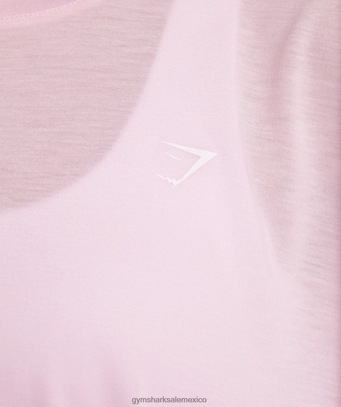 Gymshark camiseta súper suave rosa tiza mujer 04BZTL425 - Gymshark Mujer