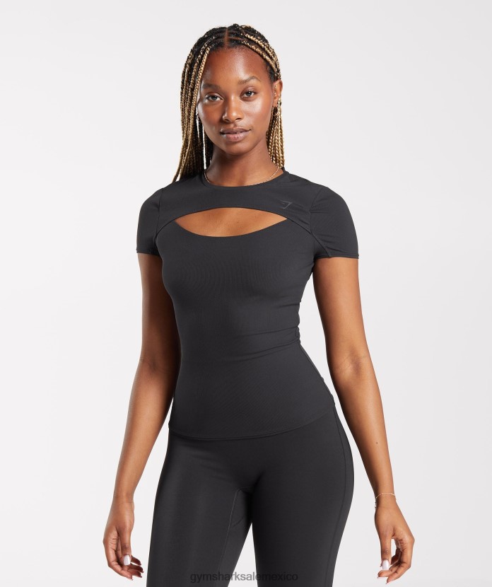 Gymshark elevar la parte superior negro mujer 04BZTL424 - Gymshark Hombre