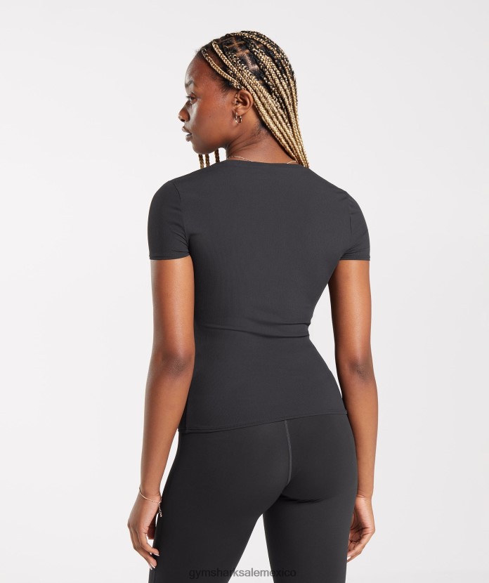Gymshark elevar la parte superior negro mujer 04BZTL424 - Gymshark Hombre