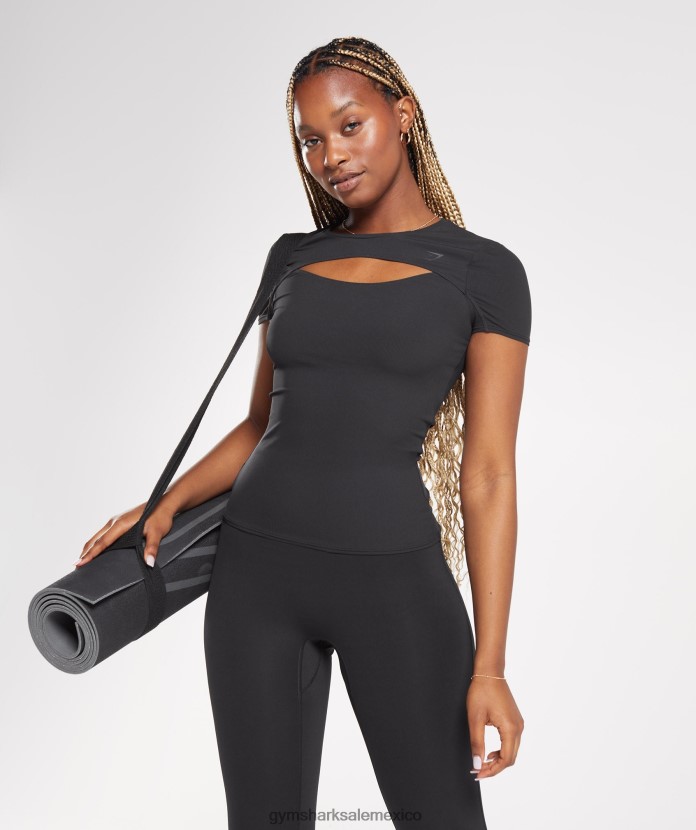 Gymshark elevar la parte superior negro mujer 04BZTL424 - Gymshark Hombre