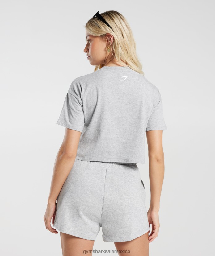 Gymshark top midi melocotón intenso marga gris claro mujer 04BZTL427 - Gymshark Sale