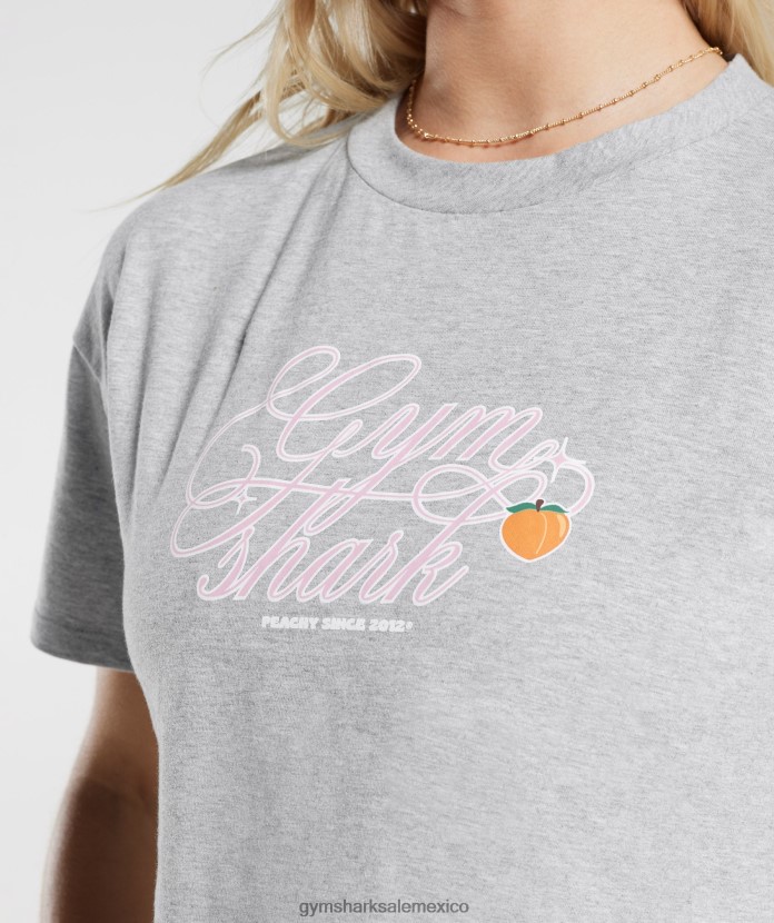 Gymshark top midi melocotón intenso marga gris claro mujer 04BZTL427 - Gymshark Sale