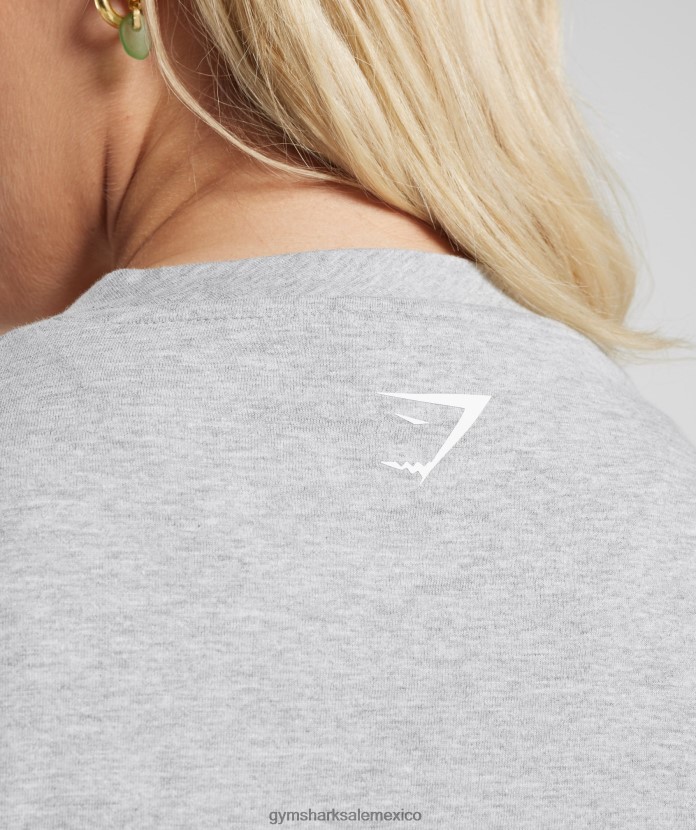 Gymshark top midi melocotón intenso marga gris claro mujer 04BZTL427 - Gymshark Sale