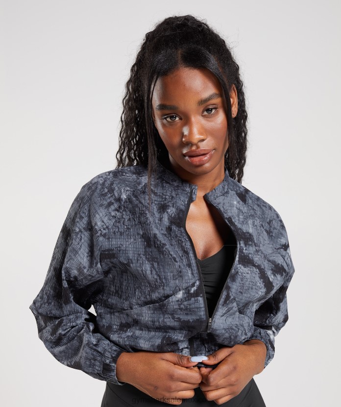 Gymshark chaqueta tejida elevada tinte en aerosol gris moneda mujer 04BZTL366 - Gymshark México