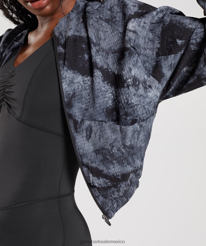 Gymshark chaqueta tejida elevada tinte en aerosol gris moneda mujer 04BZTL366 - Gymshark México