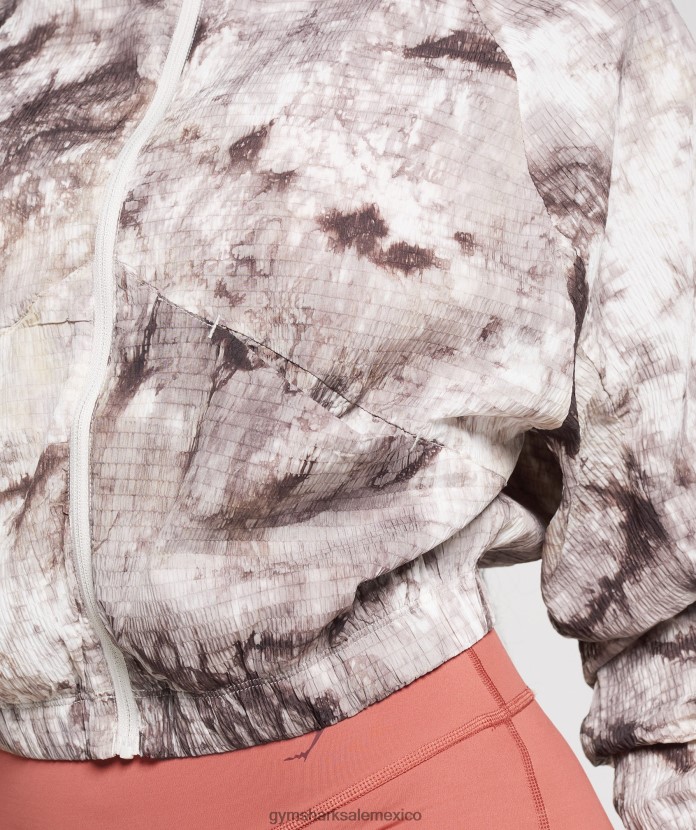 Gymshark chaqueta tejida elevada tinte en aerosol marrón cemento mujer 04BZTL367 - Gymshark Hombre