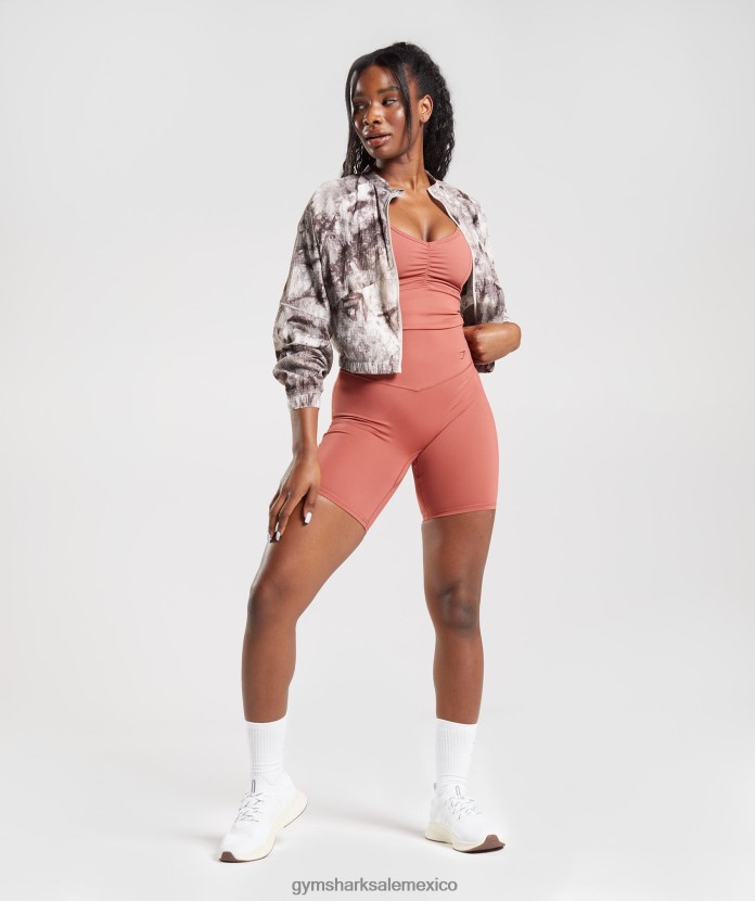 Gymshark chaqueta tejida elevada tinte en aerosol marrón cemento mujer 04BZTL367 - Gymshark Hombre