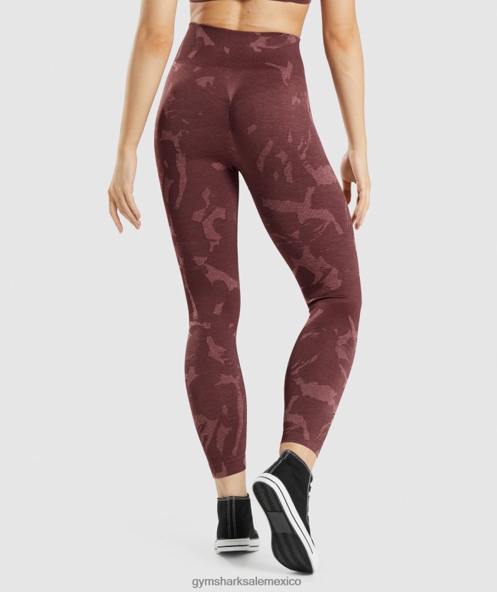 Gymshark adapt leggings de camuflaje sin costuras sabana | marrón cereza mujer 04BZTL306 - Gymshark Hombre