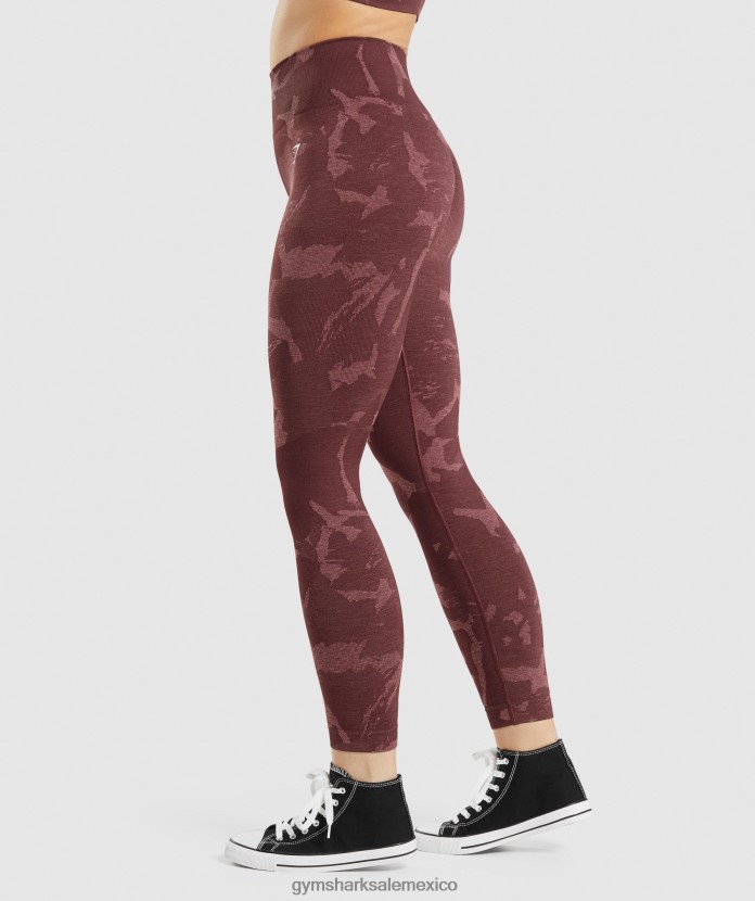 Gymshark adapt leggings de camuflaje sin costuras sabana | marrón cereza mujer 04BZTL306 - Gymshark Hombre