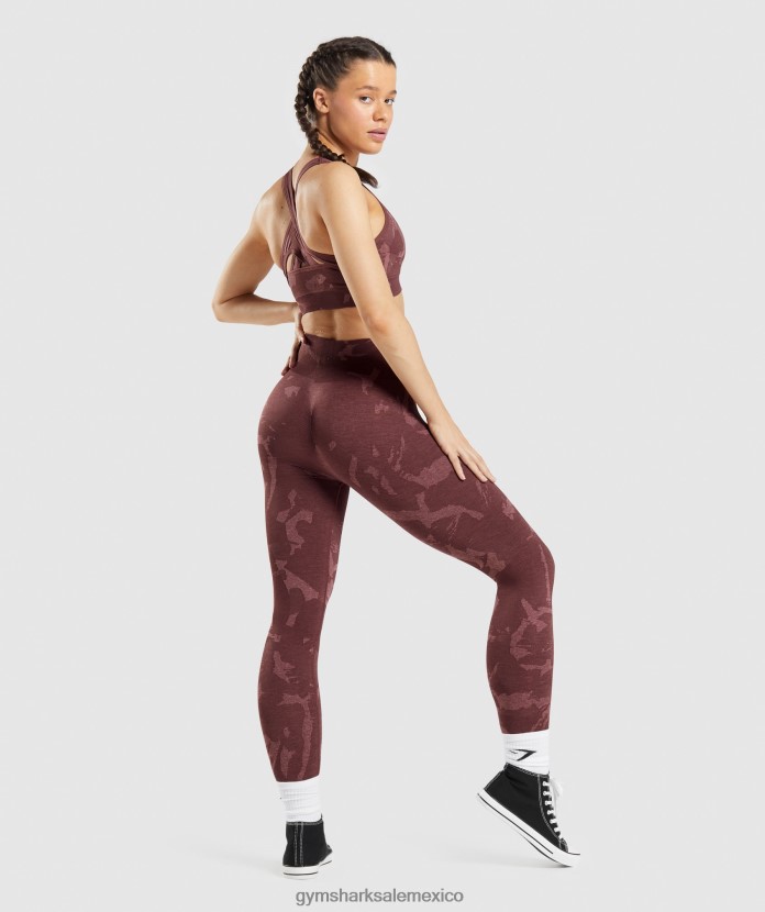 Gymshark adapt leggings de camuflaje sin costuras sabana | marrón cereza mujer 04BZTL306 - Gymshark Hombre