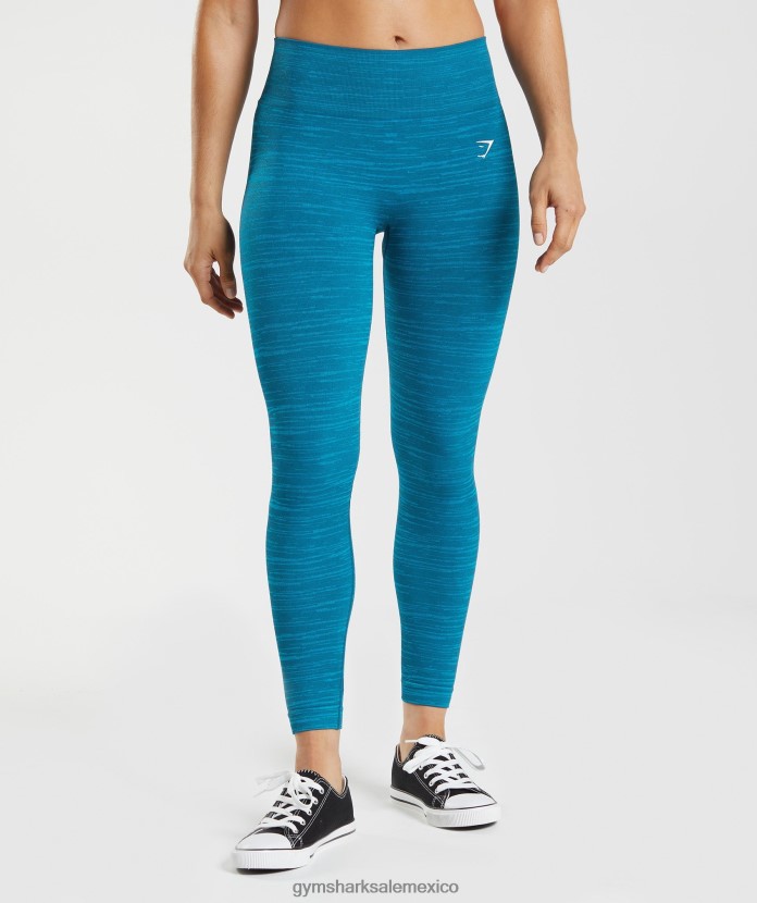 Gymshark adapt marl leggins sin costuras azul atlántico/azul tiburón mujer 04BZTL291 - Gymshark Mujer
