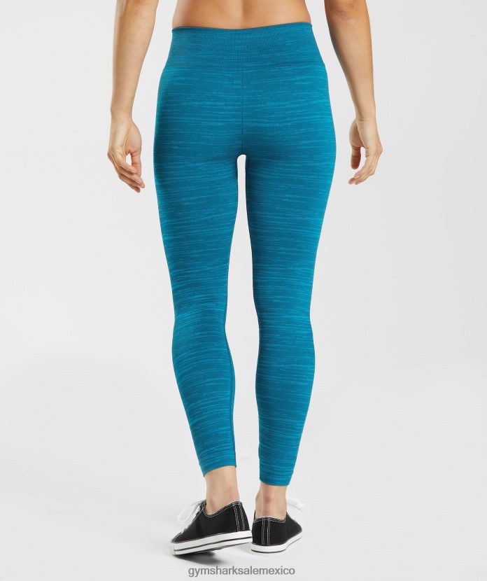 Gymshark adapt marl leggins sin costuras azul atlántico/azul tiburón mujer 04BZTL291 - Gymshark Mujer