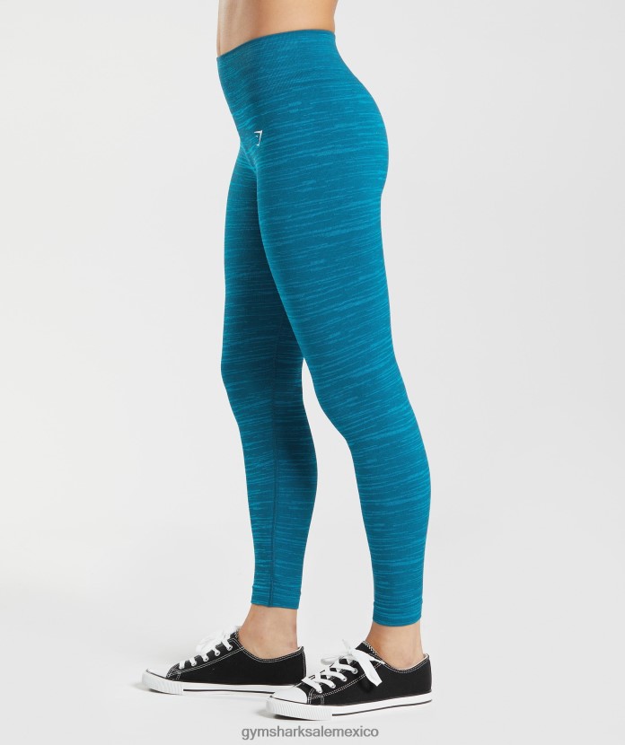 Gymshark adapt marl leggins sin costuras azul atlántico/azul tiburón mujer 04BZTL291 - Gymshark Mujer