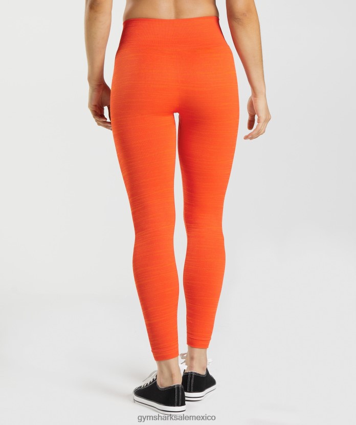 Gymshark adapt marl leggins sin costuras pimiento rojo/naranja picante mujer 04BZTL311 - Gymshark Hombre