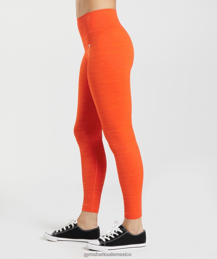 Gymshark adapt marl leggins sin costuras pimiento rojo/naranja picante mujer 04BZTL311 - Gymshark Hombre