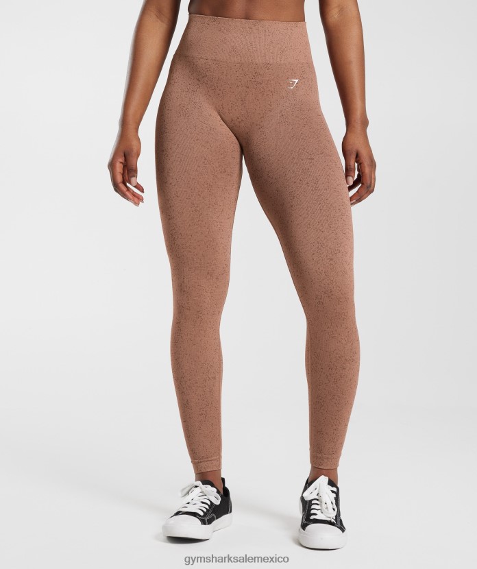 Gymshark adapt moteados leggings sin costuras marrón arenisca mujer 04BZTL270 - Gymshark Mujer