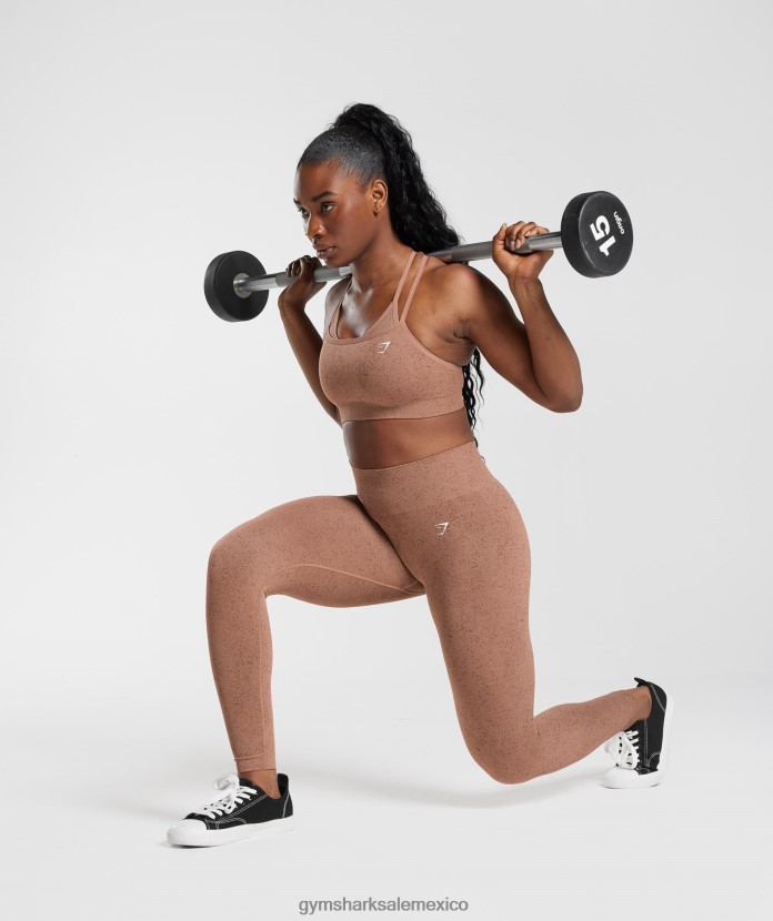 Gymshark adapt moteados leggings sin costuras marrón arenisca mujer 04BZTL270 - Gymshark Mujer