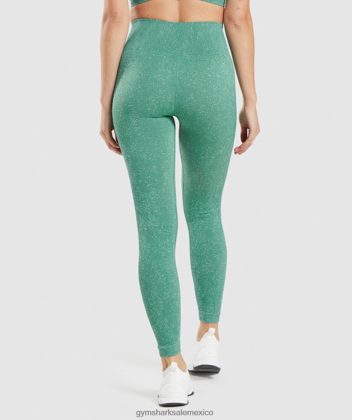 Gymshark adapt moteados leggings sin costuras minerales | verde alpino mujer 04BZTL322 - Gymshark Mujer