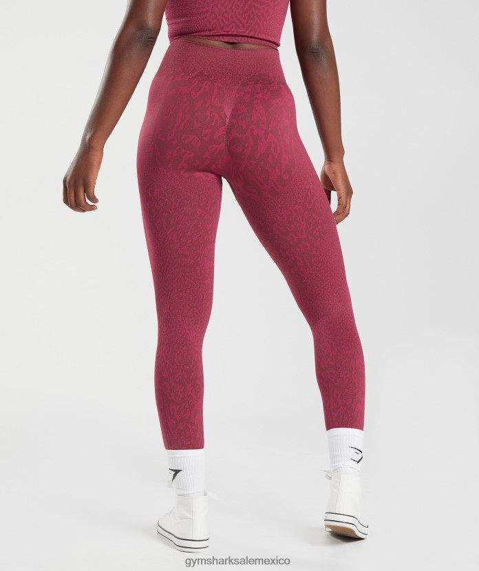Gymshark adapta leggins sin costuras de animales arrecife | marrón cereza mujer 04BZTL299 - Gymshark Sale
