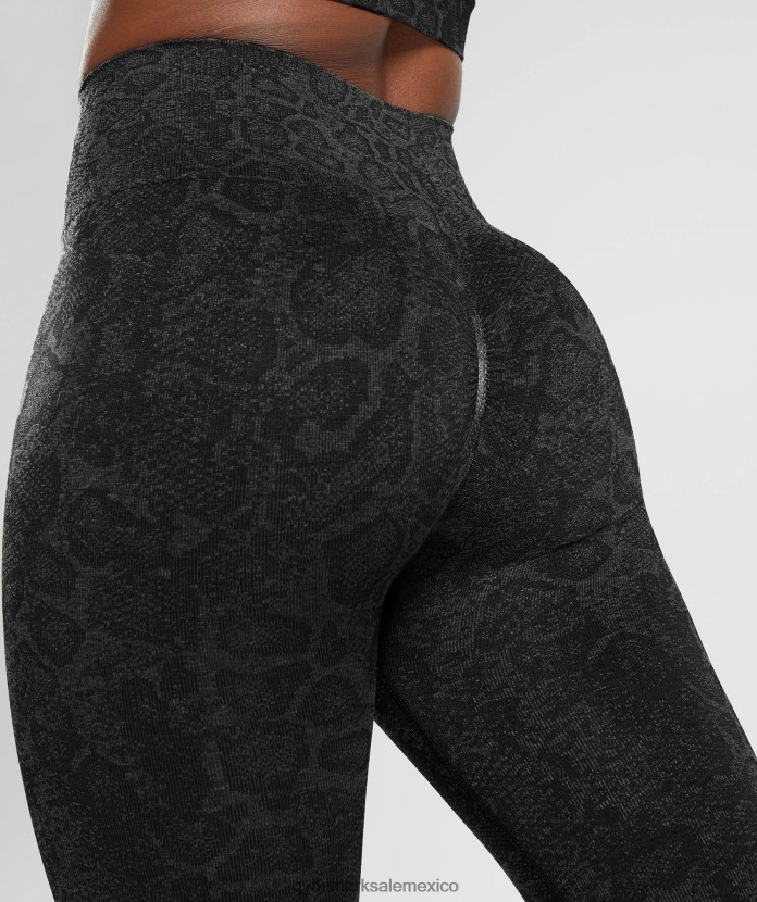 Gymshark adapta leggins sin costuras de animales gris urbano/negro mujer 04BZTL259 - Gymshark Sale