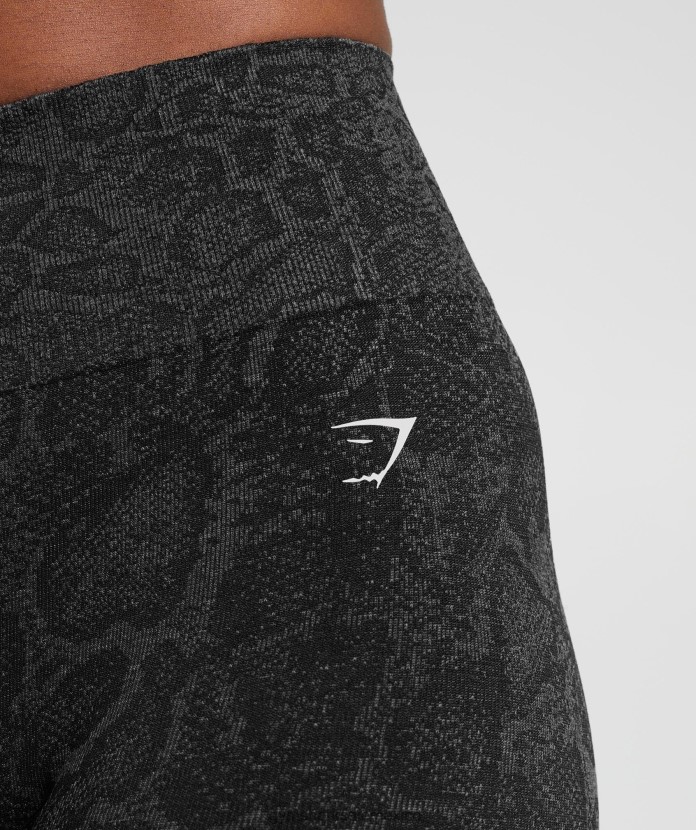 Gymshark adapta leggins sin costuras de animales gris urbano/negro mujer 04BZTL259 - Gymshark Sale