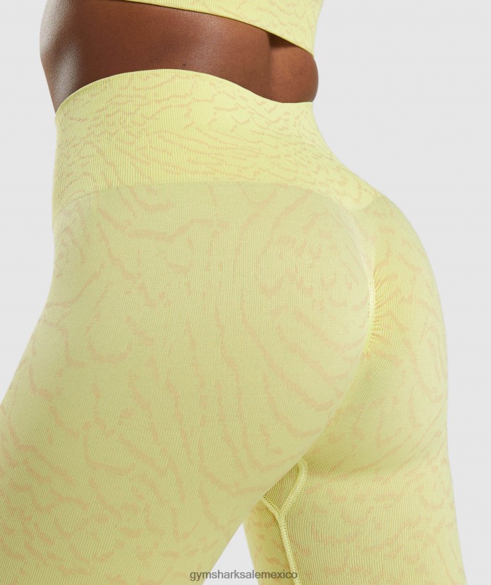 Gymshark adapta leggins sin costuras de animales luciérnaga amarilla mujer 04BZTL260 - Gymshark México