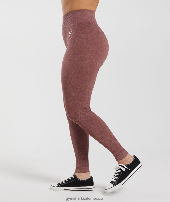 Gymshark adapta leggins sin costuras de animales rosa rubor moderno/marrón magenta mujer 04BZTL238 - Gymshark Sale
