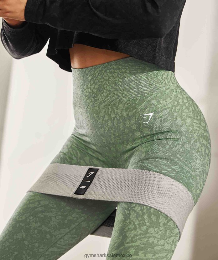 Gymshark adapta leggins sin costuras de animales salvaje | iguana verde mujer 04BZTL307 - Gymshark Mujer