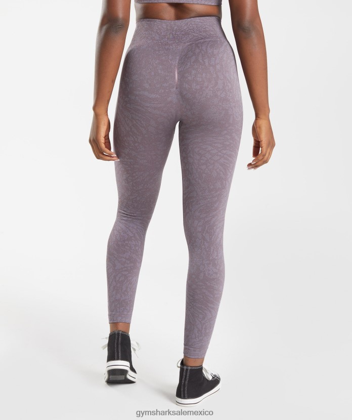 Gymshark adapta leggins sin costuras de animales salvaje | lila almizclera mujer 04BZTL315 - Gymshark México