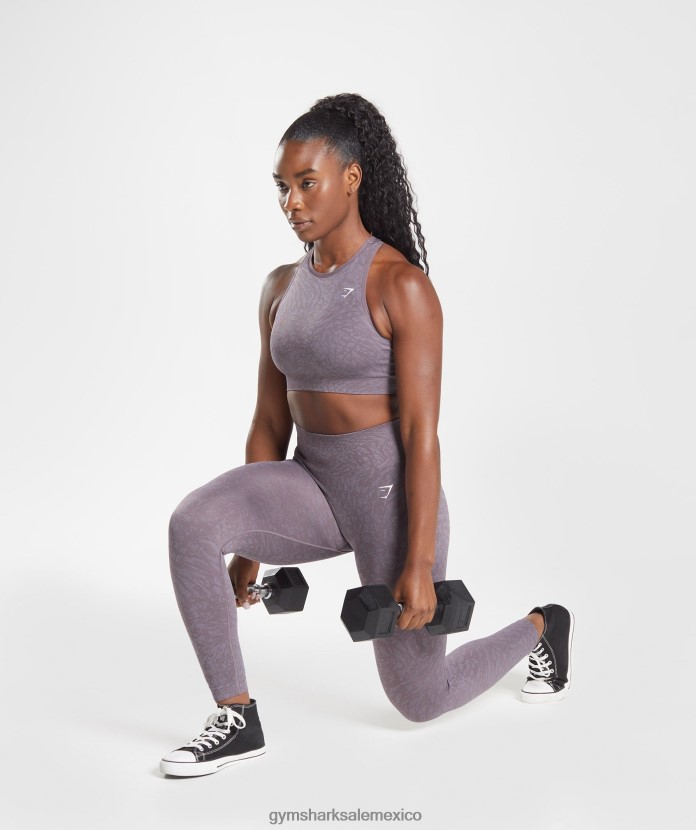 Gymshark adapta leggins sin costuras de animales salvaje | lila almizclera mujer 04BZTL315 - Gymshark México
