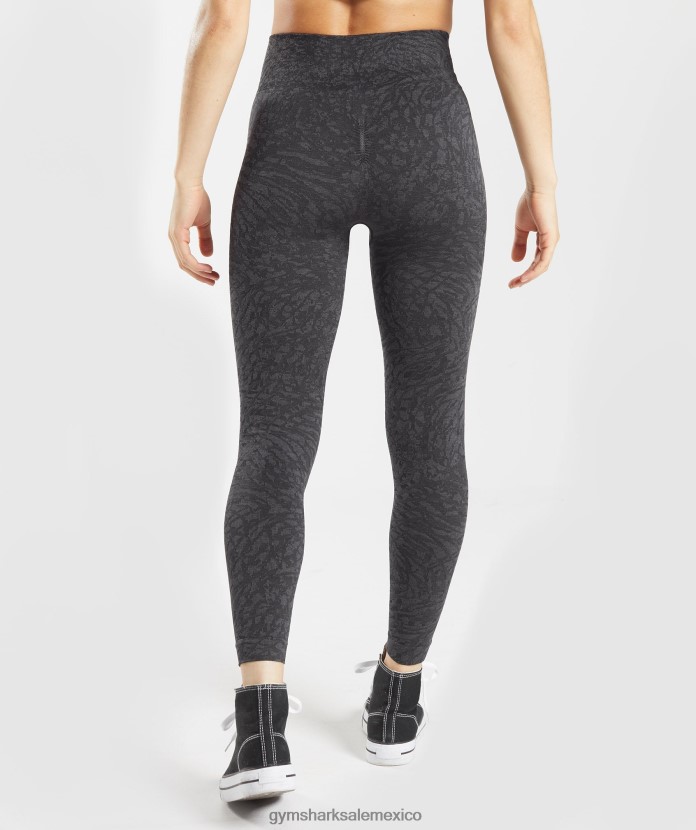Gymshark adapta leggins sin costuras de animales salvaje | negro mujer 04BZTL258 - Gymshark Mexico