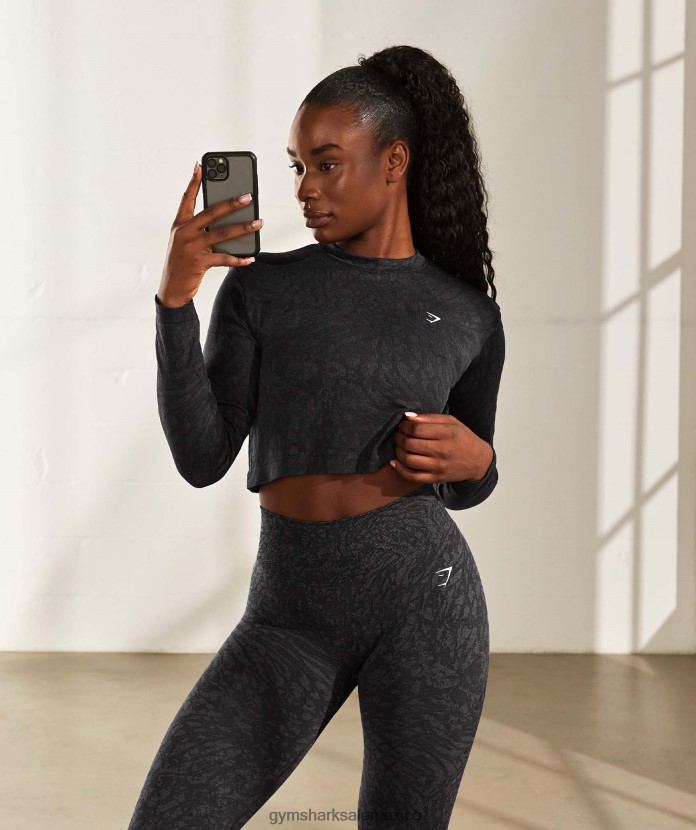 Gymshark adapta leggins sin costuras de animales salvaje | negro mujer 04BZTL258 - Gymshark Mexico