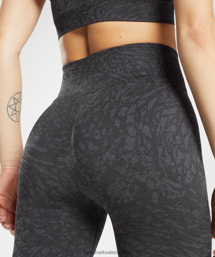 Gymshark adapta leggins sin costuras de animales salvaje | negro mujer 04BZTL258 - Gymshark Mexico