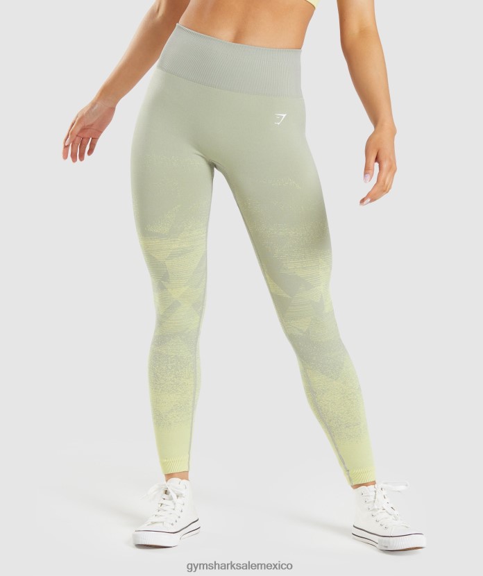Gymshark adaptar leggings ombre sin costuras triángulo |estampado gris topo mujer 04BZTL312 - Gymshark Mujer