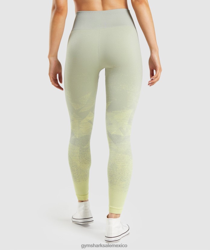 Gymshark adaptar leggings ombre sin costuras triángulo |estampado gris topo mujer 04BZTL312 - Gymshark Mujer