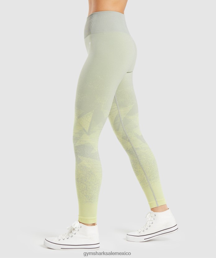 Gymshark adaptar leggings ombre sin costuras triángulo |estampado gris topo mujer 04BZTL312 - Gymshark Mujer