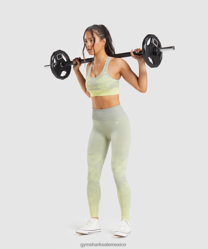 Gymshark adaptar leggings ombre sin costuras triángulo |estampado gris topo mujer 04BZTL312 - Gymshark Mujer