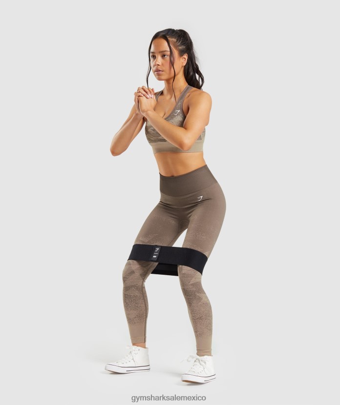 Gymshark adaptar leggings ombre sin costuras triángulo |estampado marrón centavo mujer 04BZTL318 - Gymshark Mexico