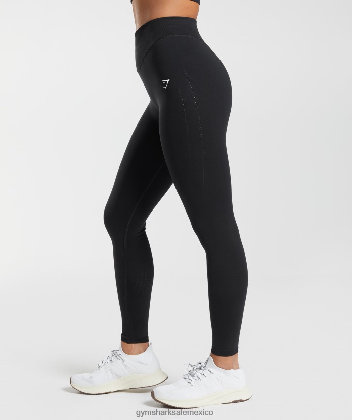 Gymshark leggings deportivos sin costuras negro mujer 04BZTL239 - Gymshark México