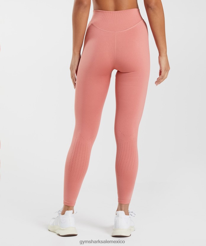 Gymshark leggings deportivos sin costuras rosa terracota mujer 04BZTL284 - Gymshark Hombre