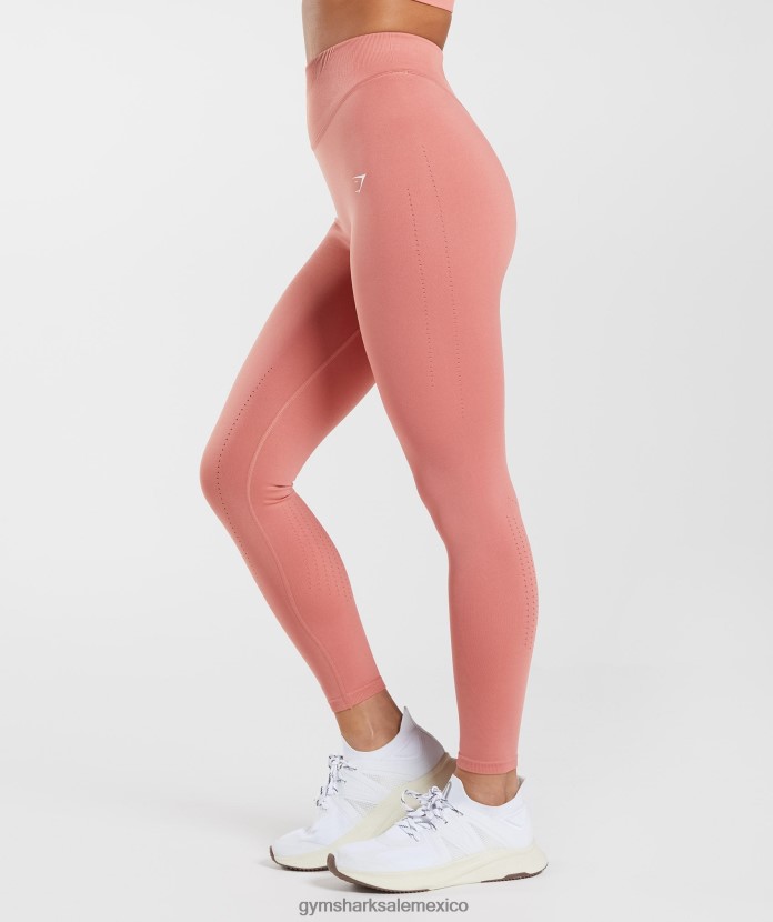 Gymshark leggings deportivos sin costuras rosa terracota mujer 04BZTL284 - Gymshark Hombre