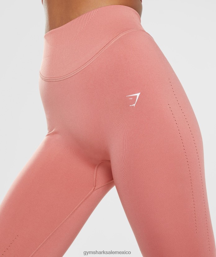 Gymshark leggings deportivos sin costuras rosa terracota mujer 04BZTL284 - Gymshark Hombre