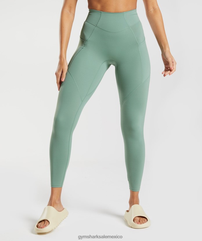 Gymshark leggins con bolsillo de uso diario Whitney hoja verde mujer 04BZTL329 - Gymshark Sale