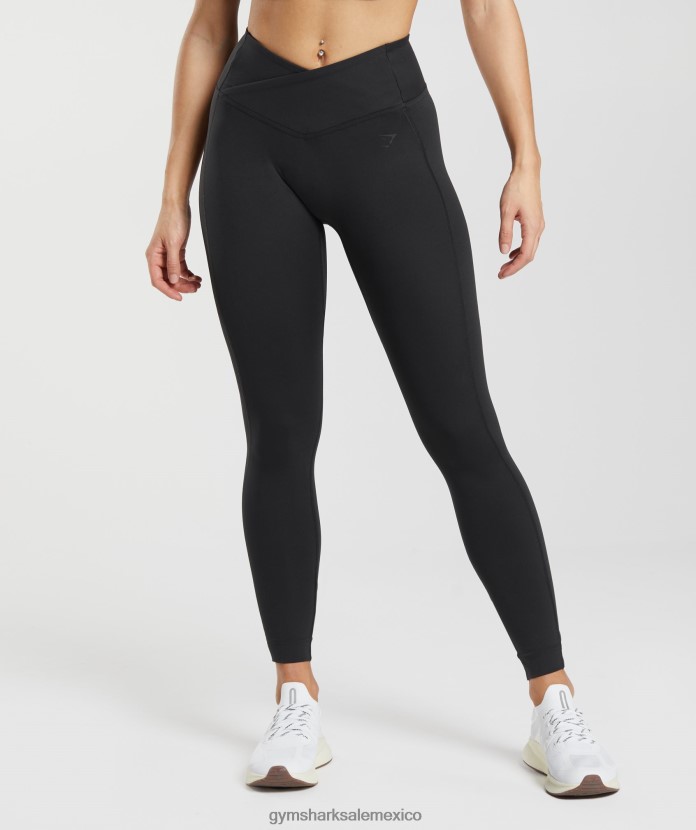 Gymshark leggins cruzados negro mujer 04BZTL242 - Gymshark Mujer