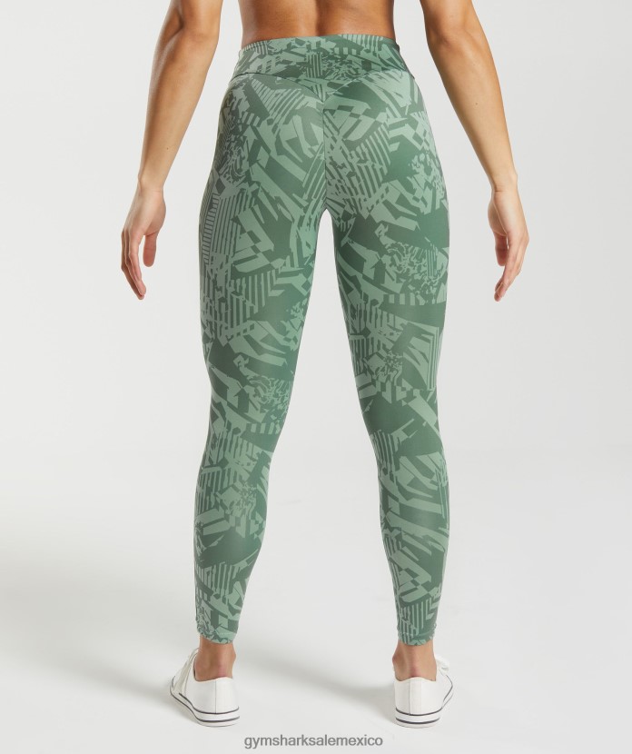 Gymshark leggins gs power originales verde sauce/verde salvia del desierto mujer 04BZTL310 - Gymshark México