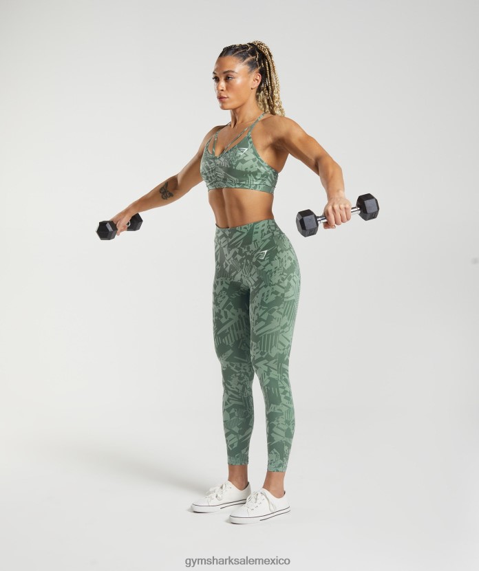 Gymshark leggins gs power originales verde sauce/verde salvia del desierto mujer 04BZTL310 - Gymshark México