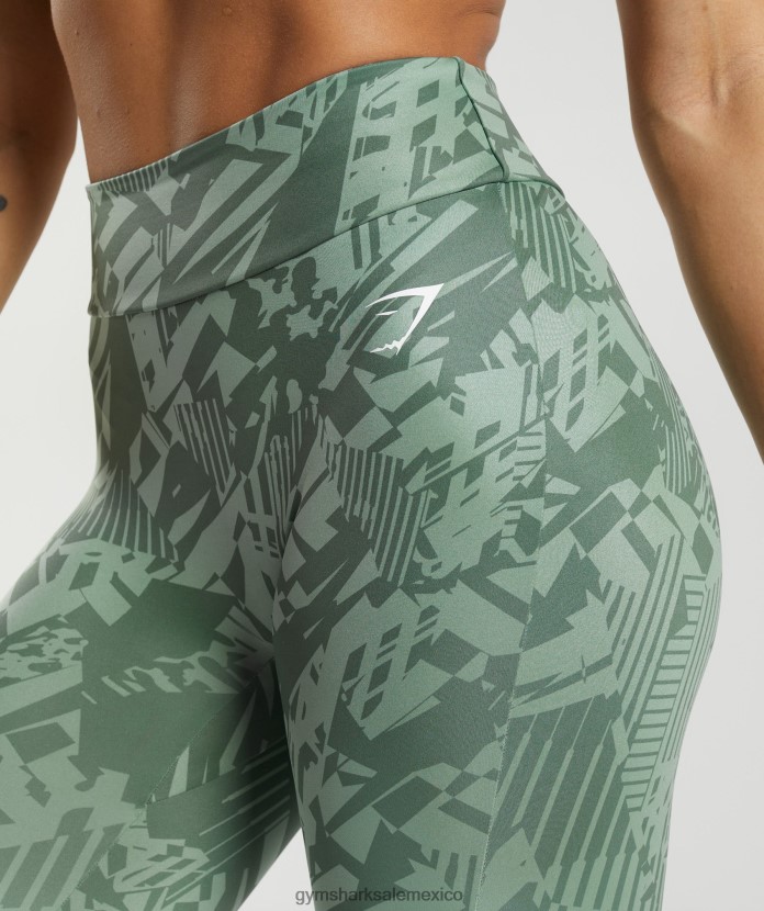 Gymshark leggins gs power originales verde sauce/verde salvia del desierto mujer 04BZTL310 - Gymshark México