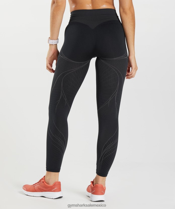 Gymshark leggins sin costuras apex negro/gris ónix mujer 04BZTL334 - Gymshark Sale