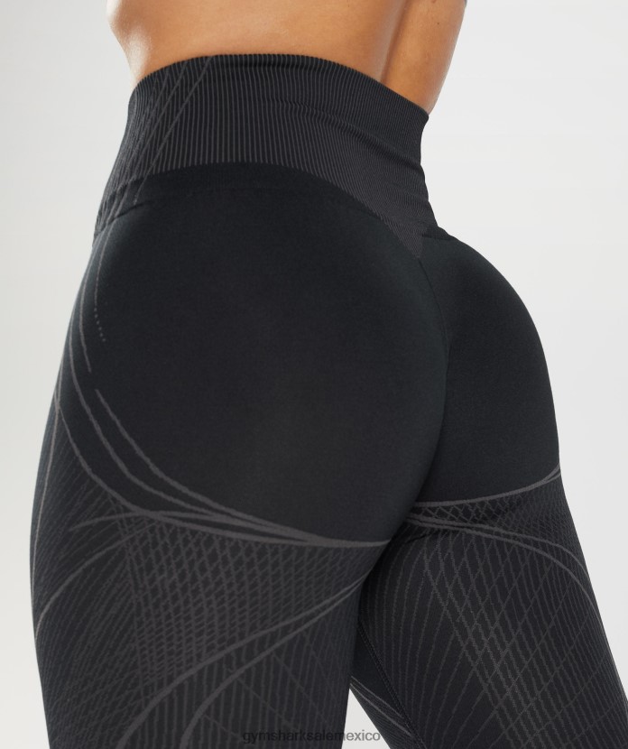 Gymshark leggins sin costuras apex negro/gris ónix mujer 04BZTL334 - Gymshark Sale