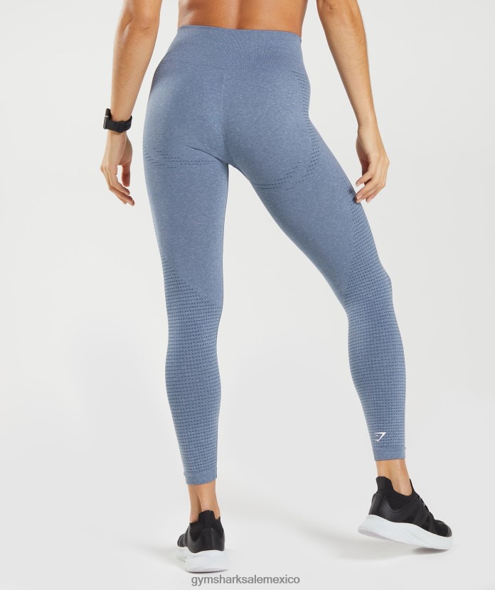 Gymshark leggins vitales sin costuras 2.0 marga azul de la tarde mujer 04BZTL276 - Gymshark Mujer
